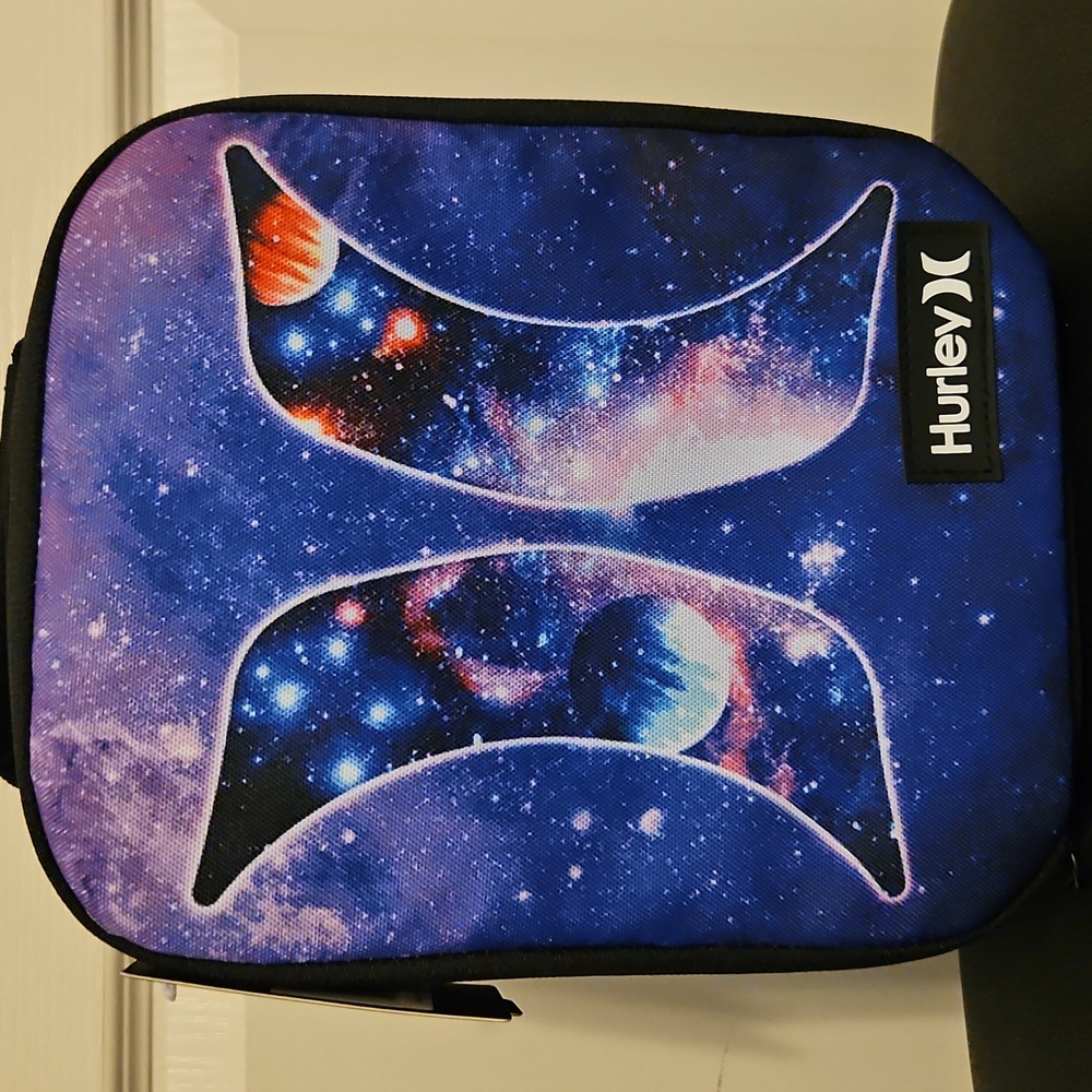 Hurley space themed lunch bag